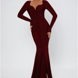 NWOT SHEIN size L Tall Sweetheart neck with split hem dress